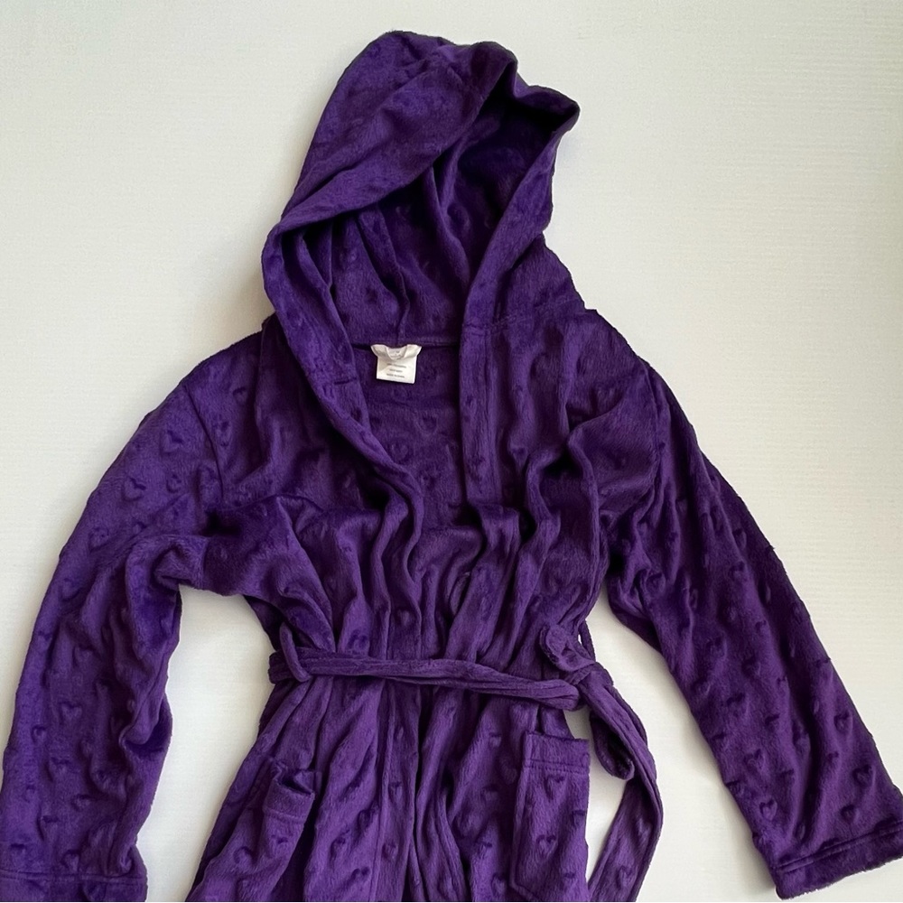 Child Purple Robe with hearts - Picture 7 of 11